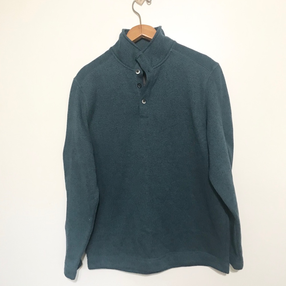 Van Heusen 3/4 Button Mock Turtleneck Sweater
